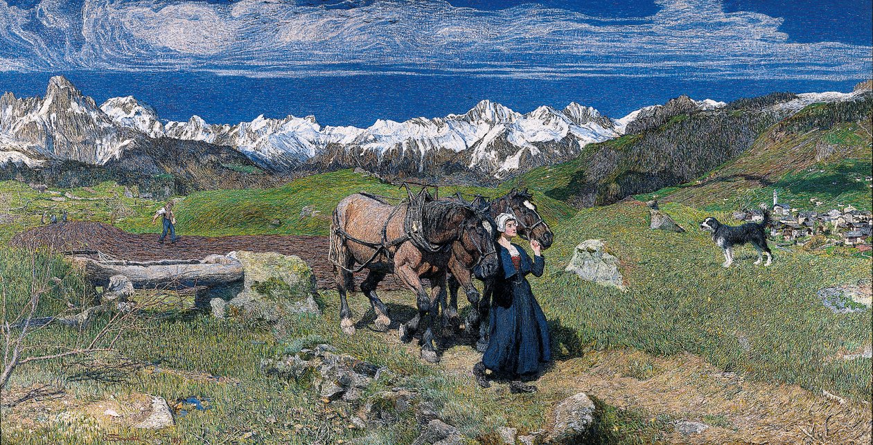 Spring in the Alps, 1897 by Giovanni Segantini