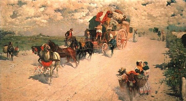 The Gypsy Wagon by Giovanni Signorini