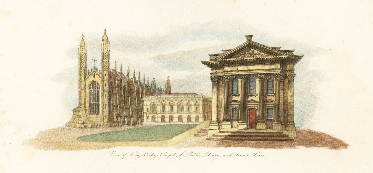 View of Cambridge University by Giovanni Vendramini