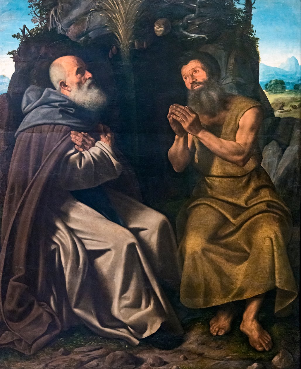 Anthony the Great and Paul of Thebes by Girolamo Savoldo