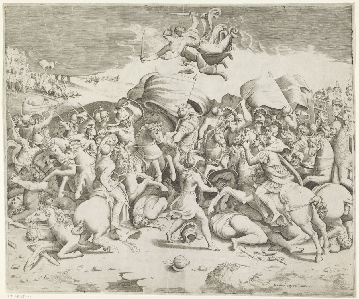Battle of the Milvian Bridge by Giulio Bonasone