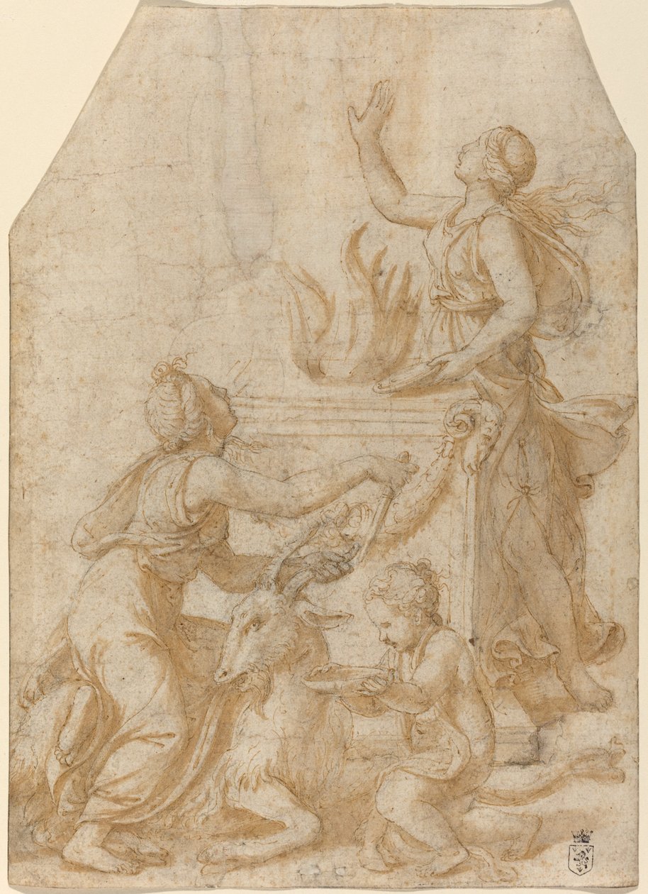 The Sacrifice of a Goat to Jupiter by Giulio Romano