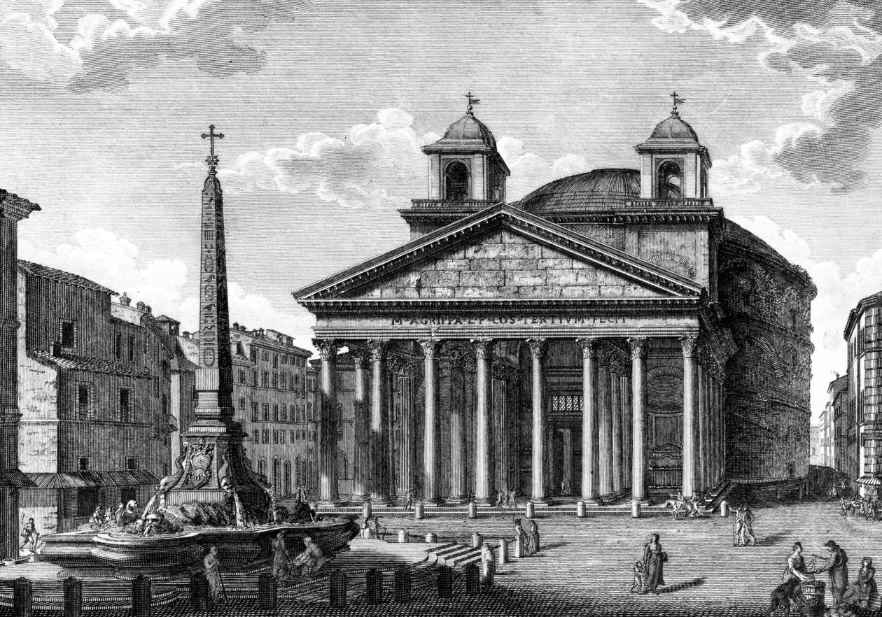 View of the Pantheon, Rome, c.1810 by Giuseppe Acquaroni