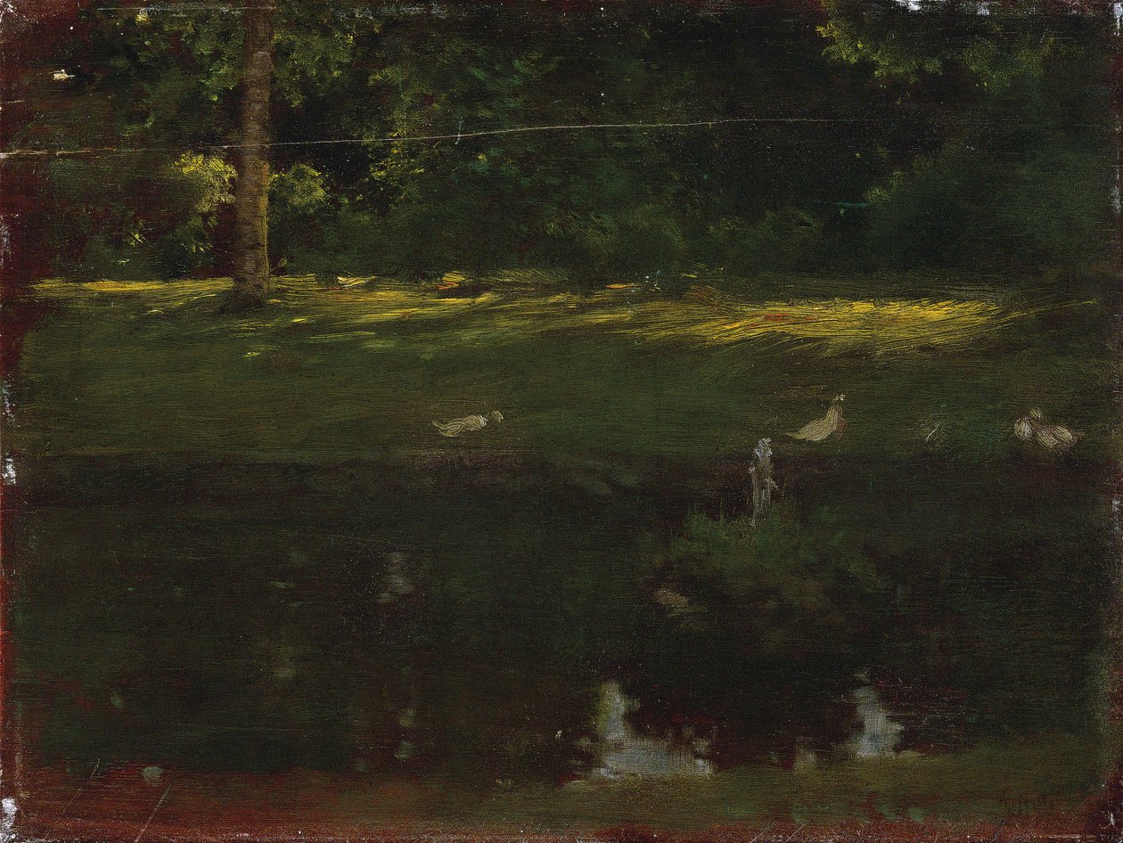 The Pond in Bois de Boulogne, ca. 1875 by Giuseppe de Nittis