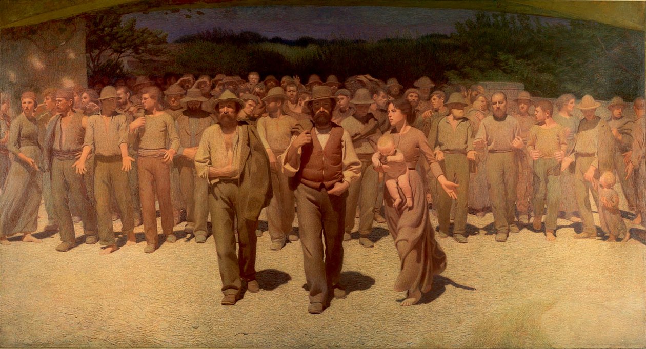 The Fourth Estate by Giuseppe Pellizza da Volpedo