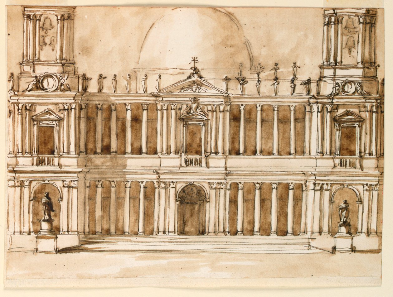 Elevation of a Church by Giuseppe Barberi