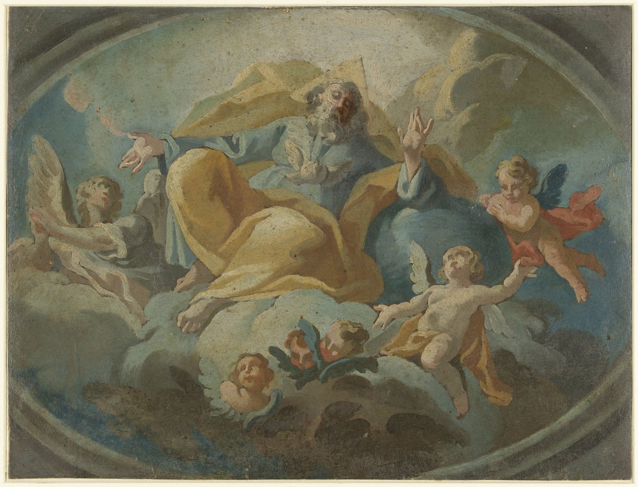God with Angels in the Clouds by Giuseppe Baroni