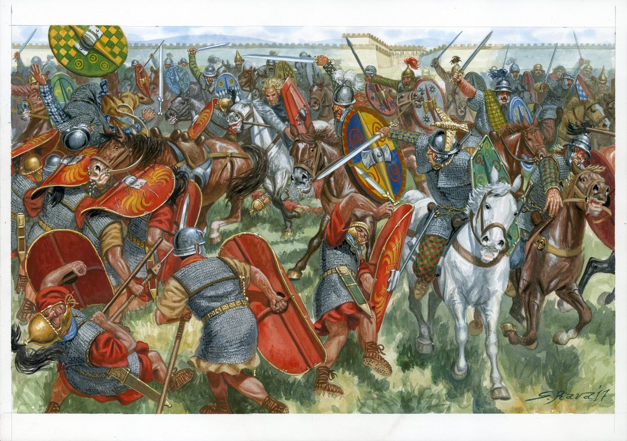 The Battle of Gergovia by Giuseppe Rava