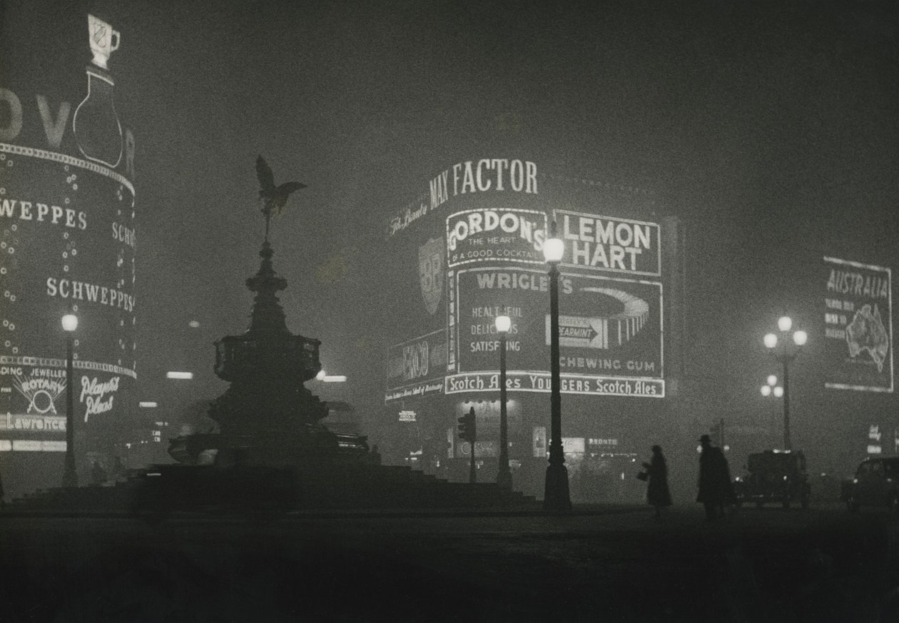 Piccadilly Circus 1950s by Godfrey Macdominic