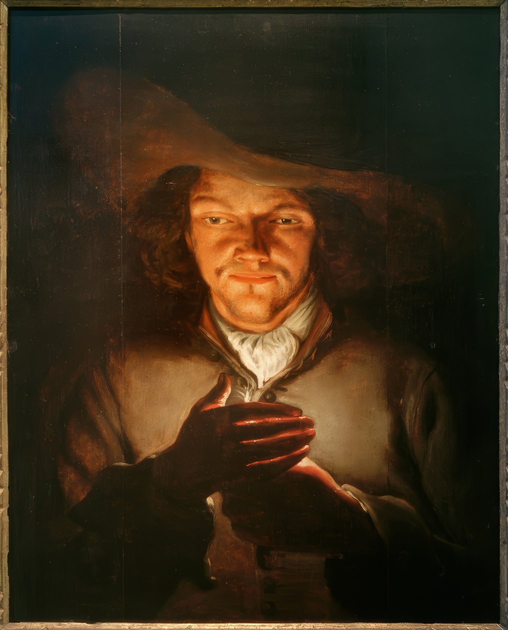 A Man with a Candle by Godfried Schalcken