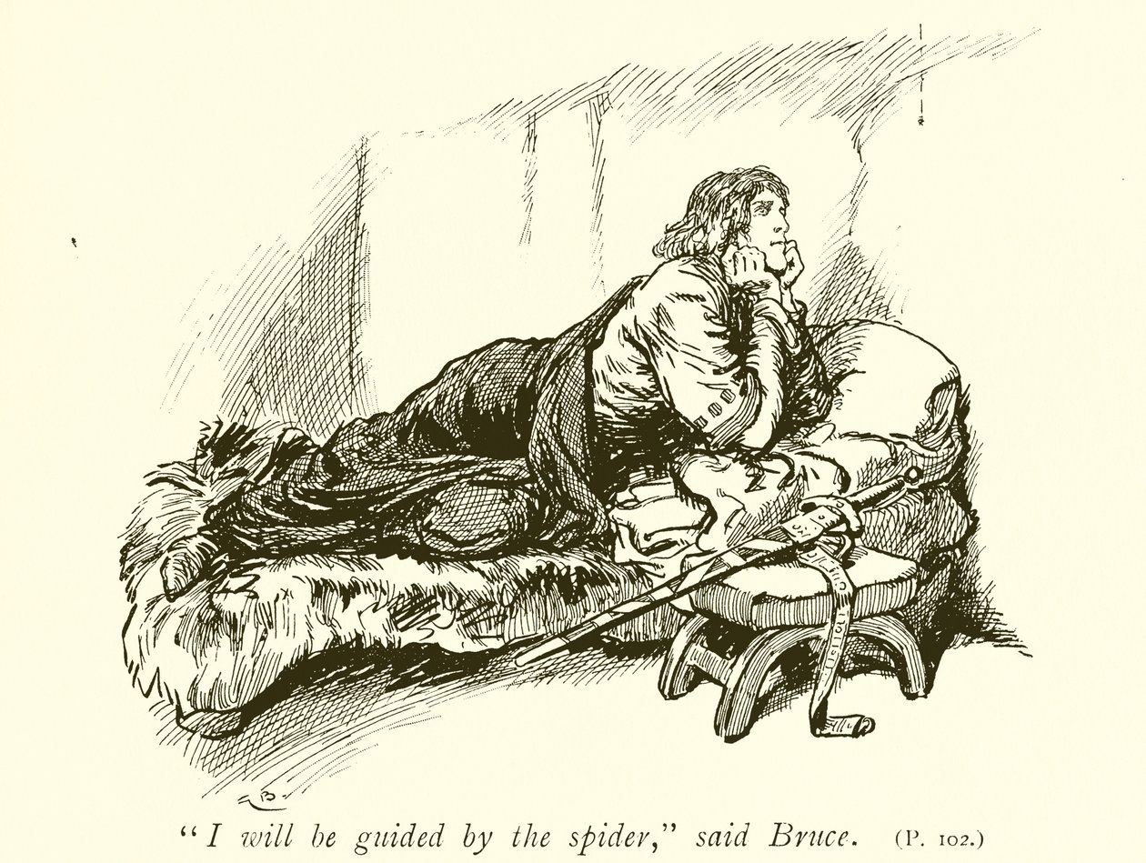 Robert Bruce and the Spider by Gordon Frederick Browne