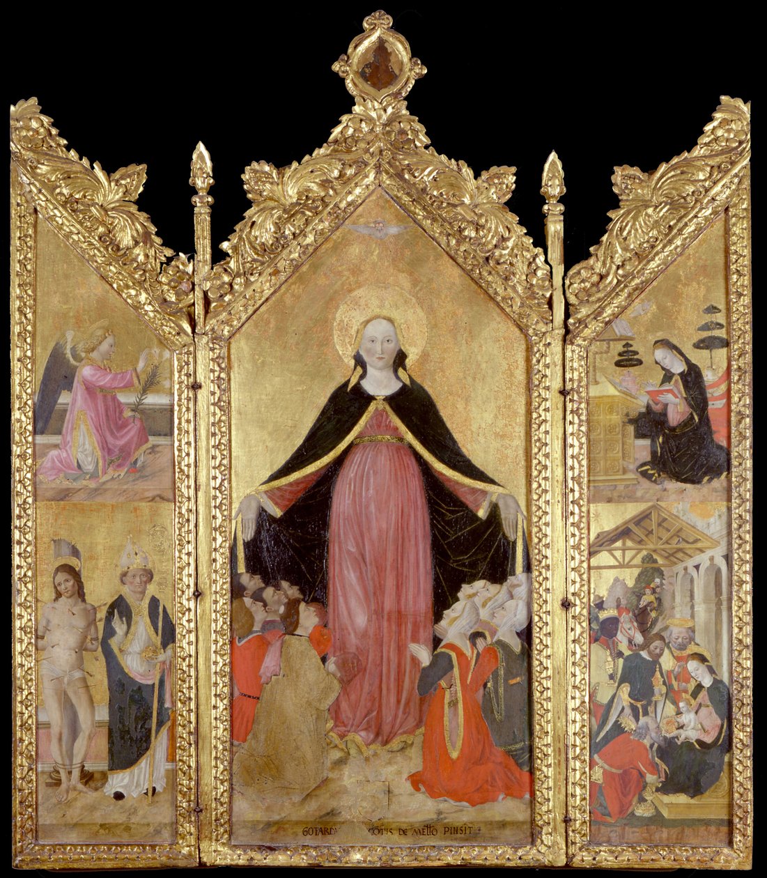 Triptych of the Madonna of Mercy by Gottardo Scotti