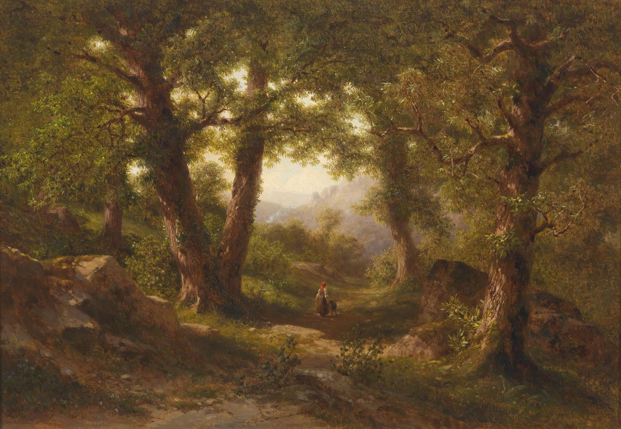 A Chestnut Grove, Scene from Montan in Tyrol by Gottfried Seelos