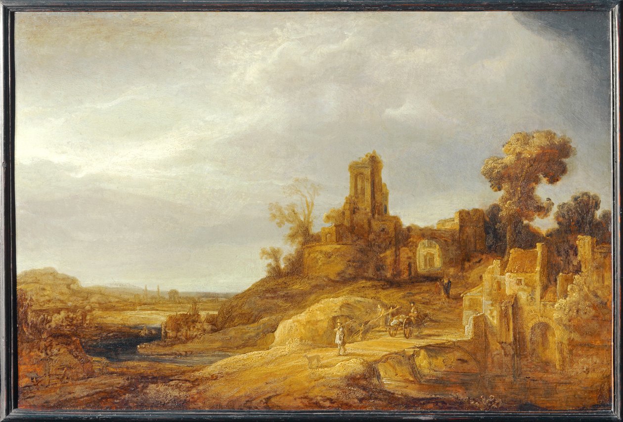Landscape with bridge by Govaert Flinck