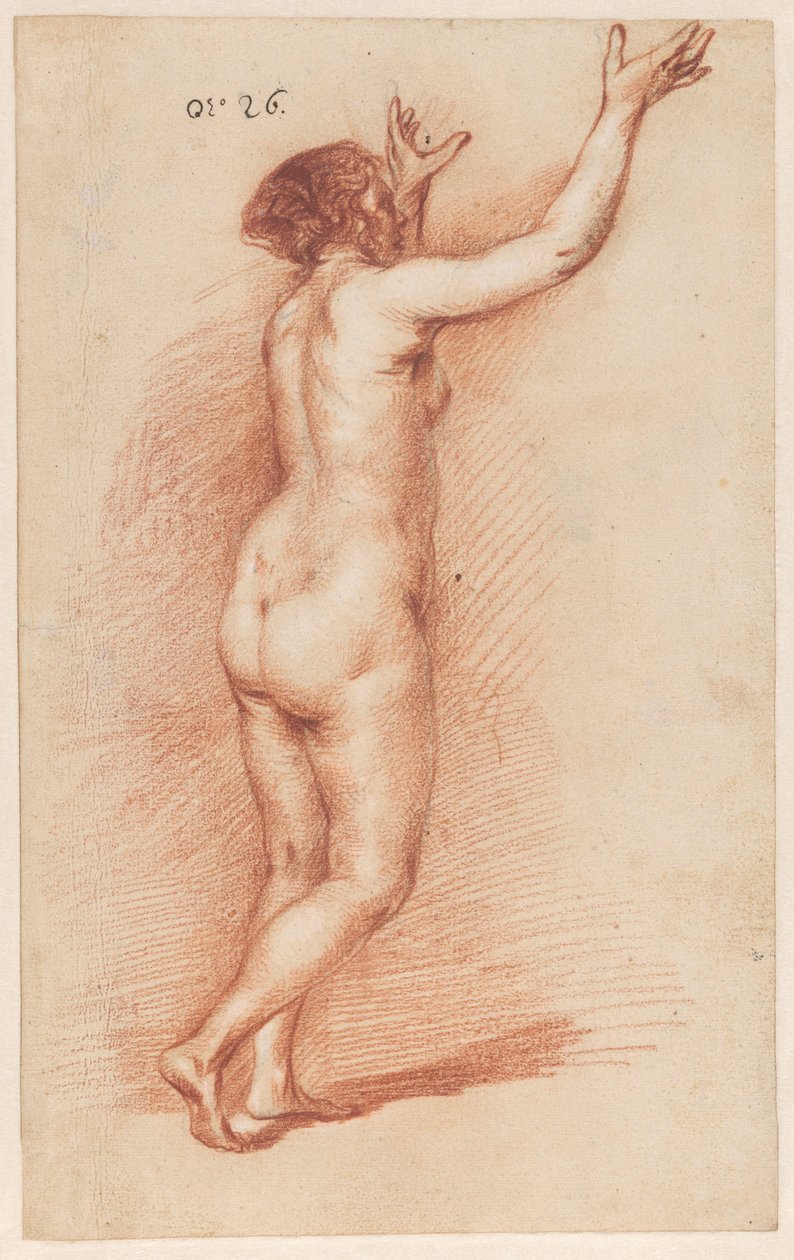 Standing Woman with Raised Arms by Govert Flinck (attributed to)