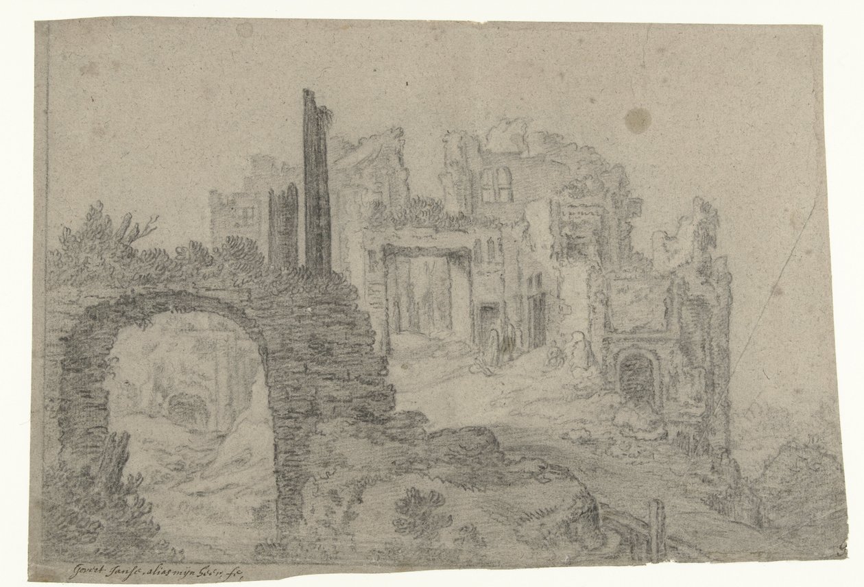Ruins on a Hill by Govert Jansz.