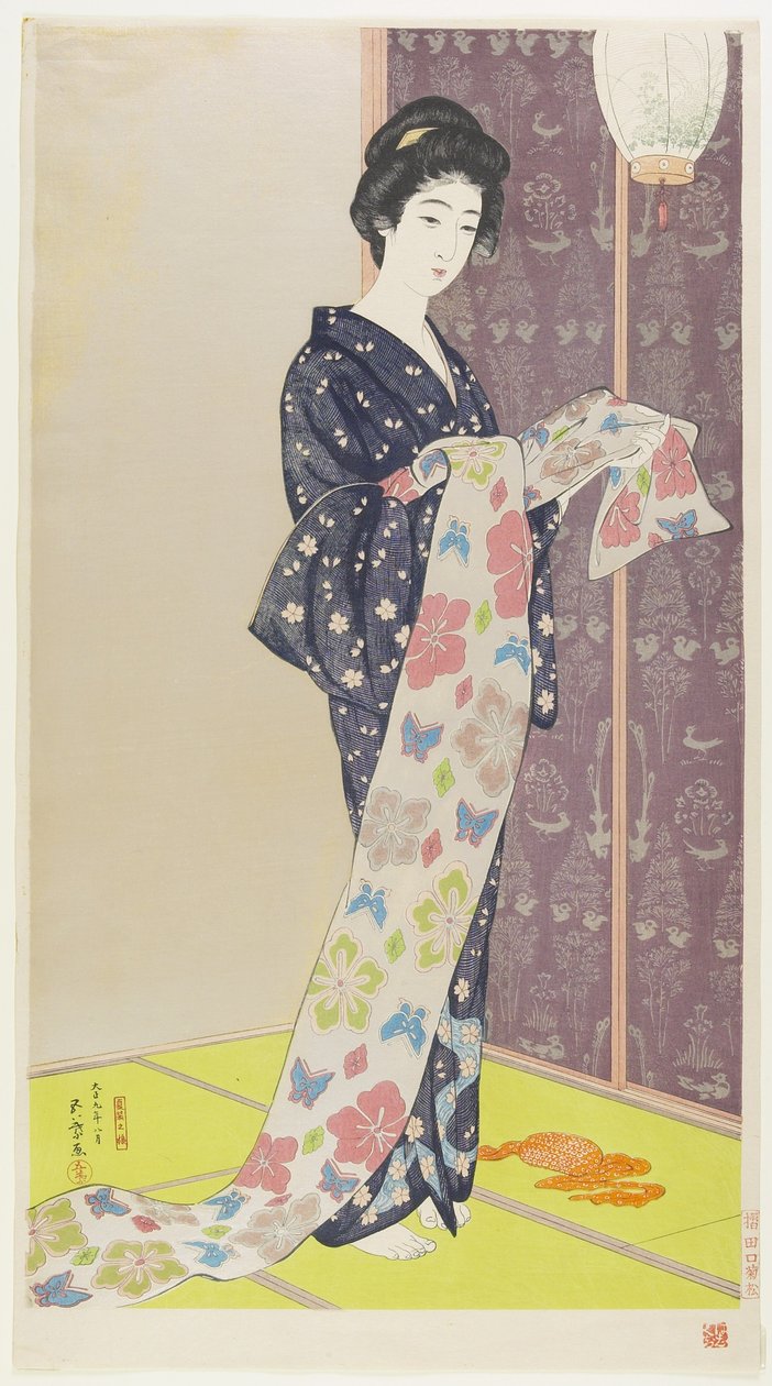 Woman in Summer Kimono, August 1920 by Goyo Hashiguchi
