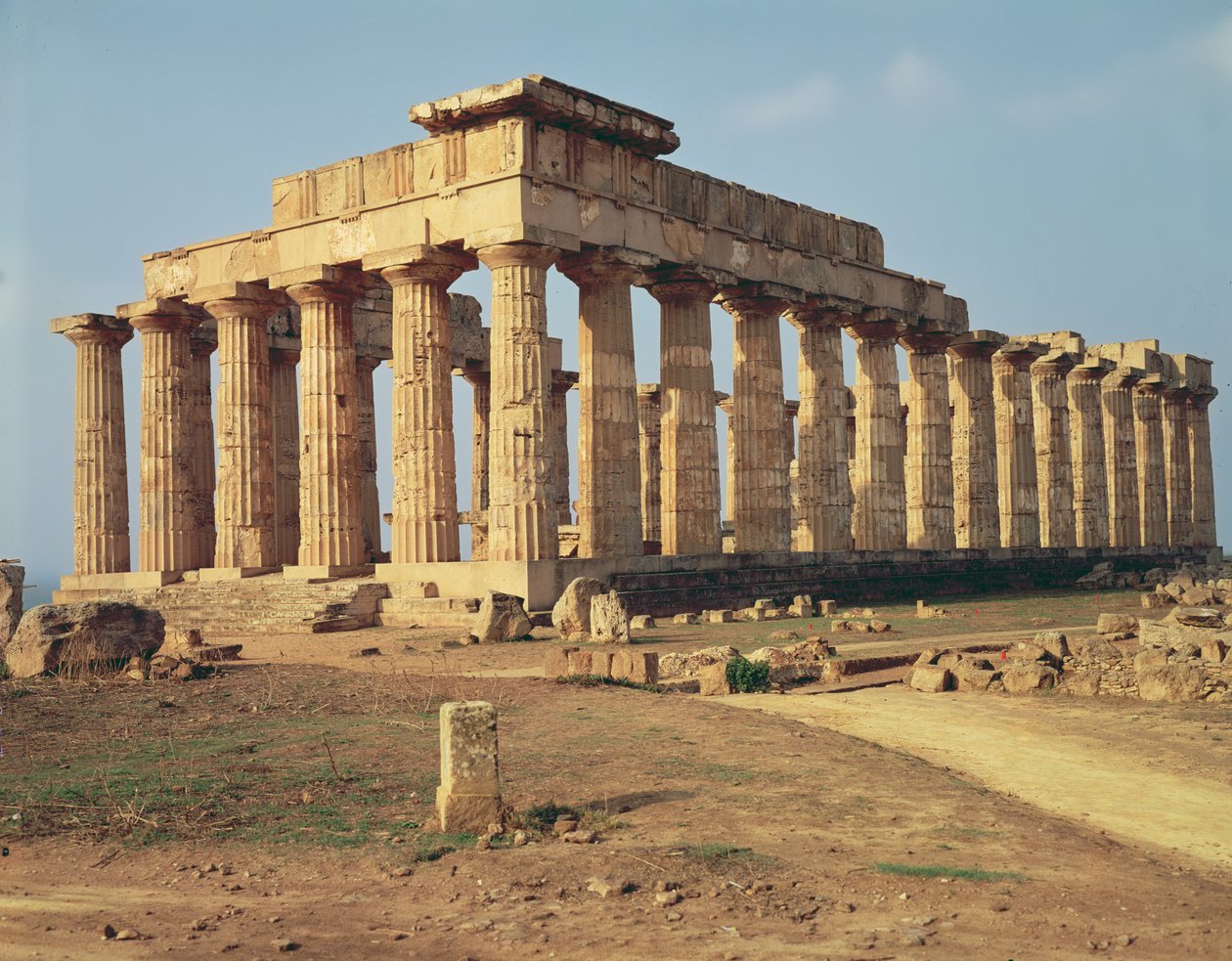 View of Temple E by Greek