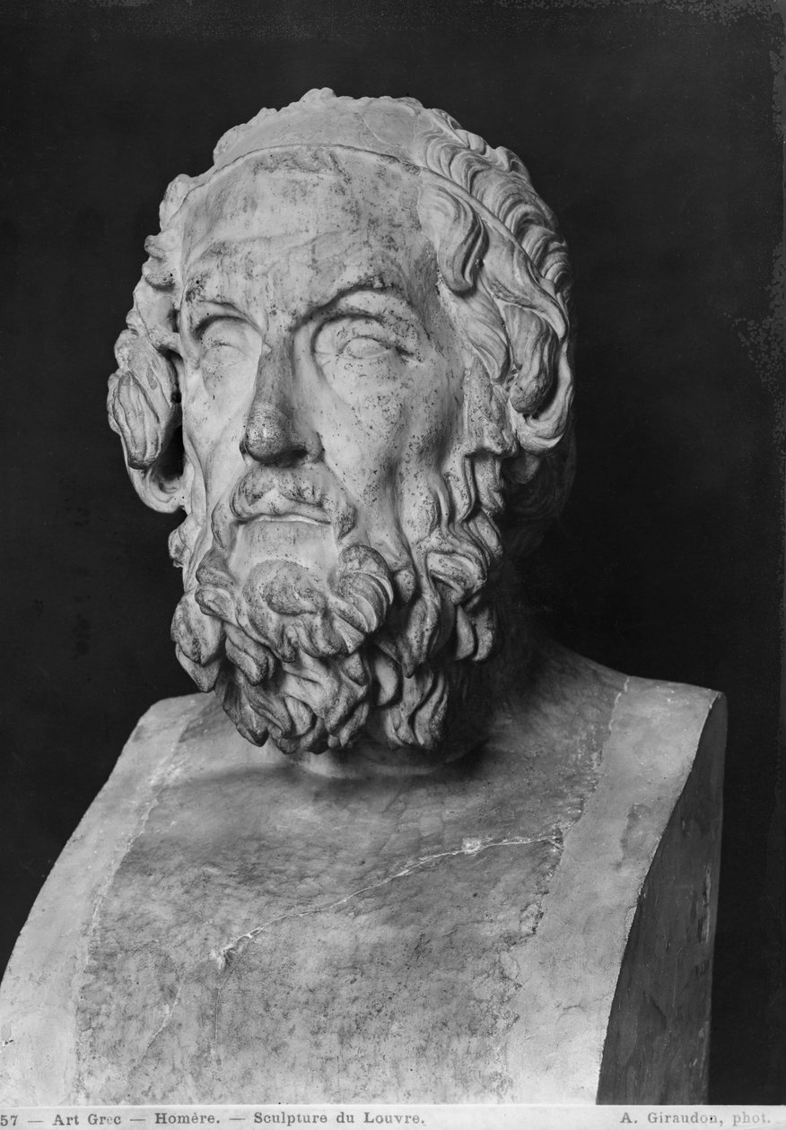 Bust of Homer, Hellenistic period (330-20 BC) by Greek