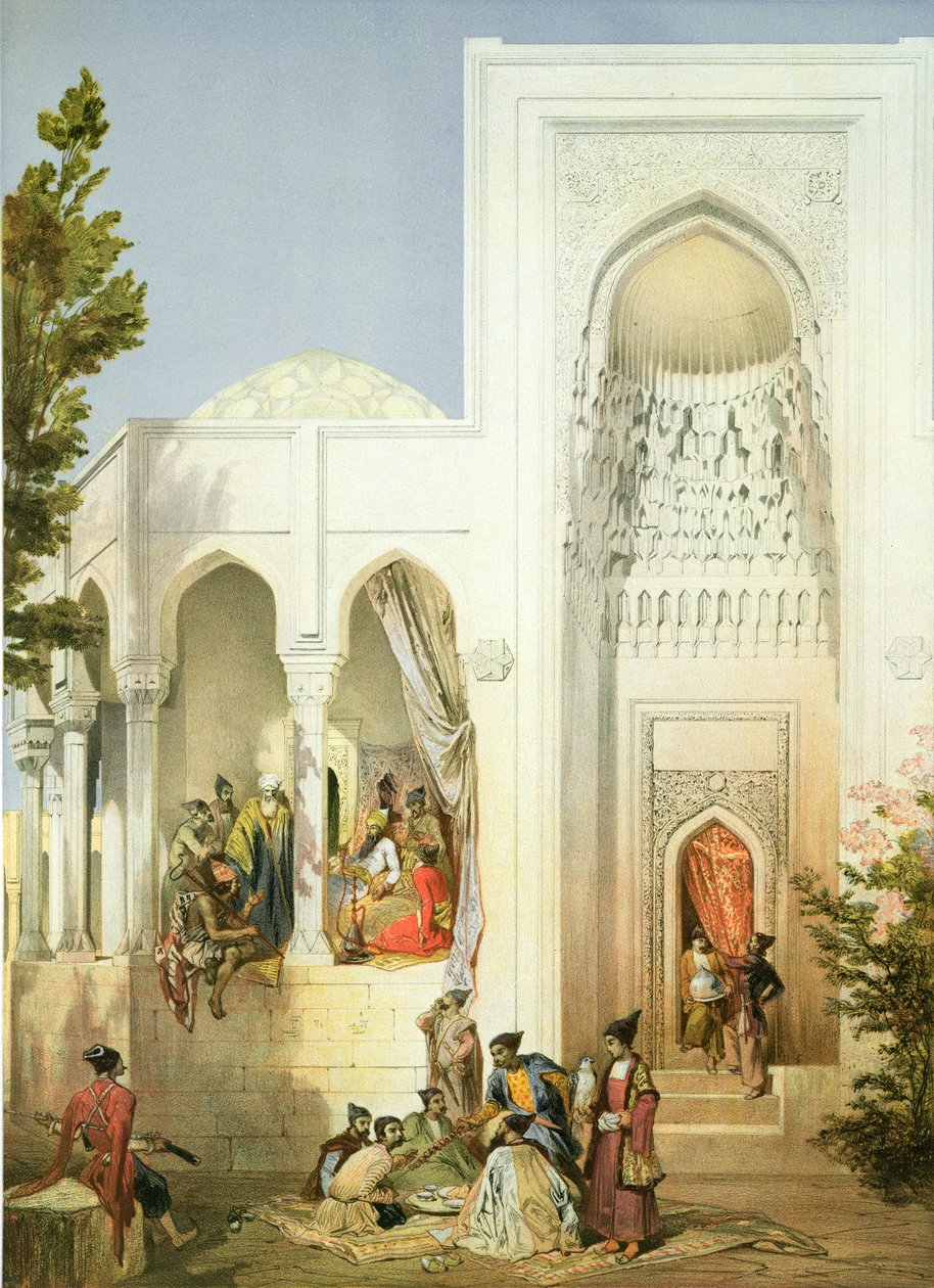 The Palace of the Khan of Baku, Apsheron Peninsula, Plate 42 from a Book on the Caucasus, Engraved by Mouilleron, Bayalos and Charles Claude Bachelier, Published by Alfred Leon Lemercier, 1847 by Grigori Grigorevich Gagarin