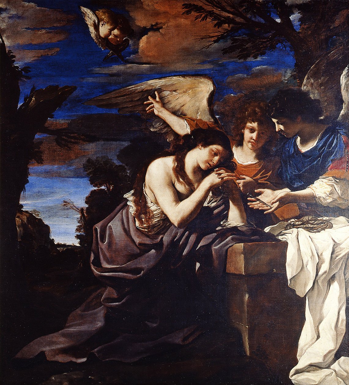 The Penitent Mary Magdalene with Two Angels by Guercino (1591 1666)