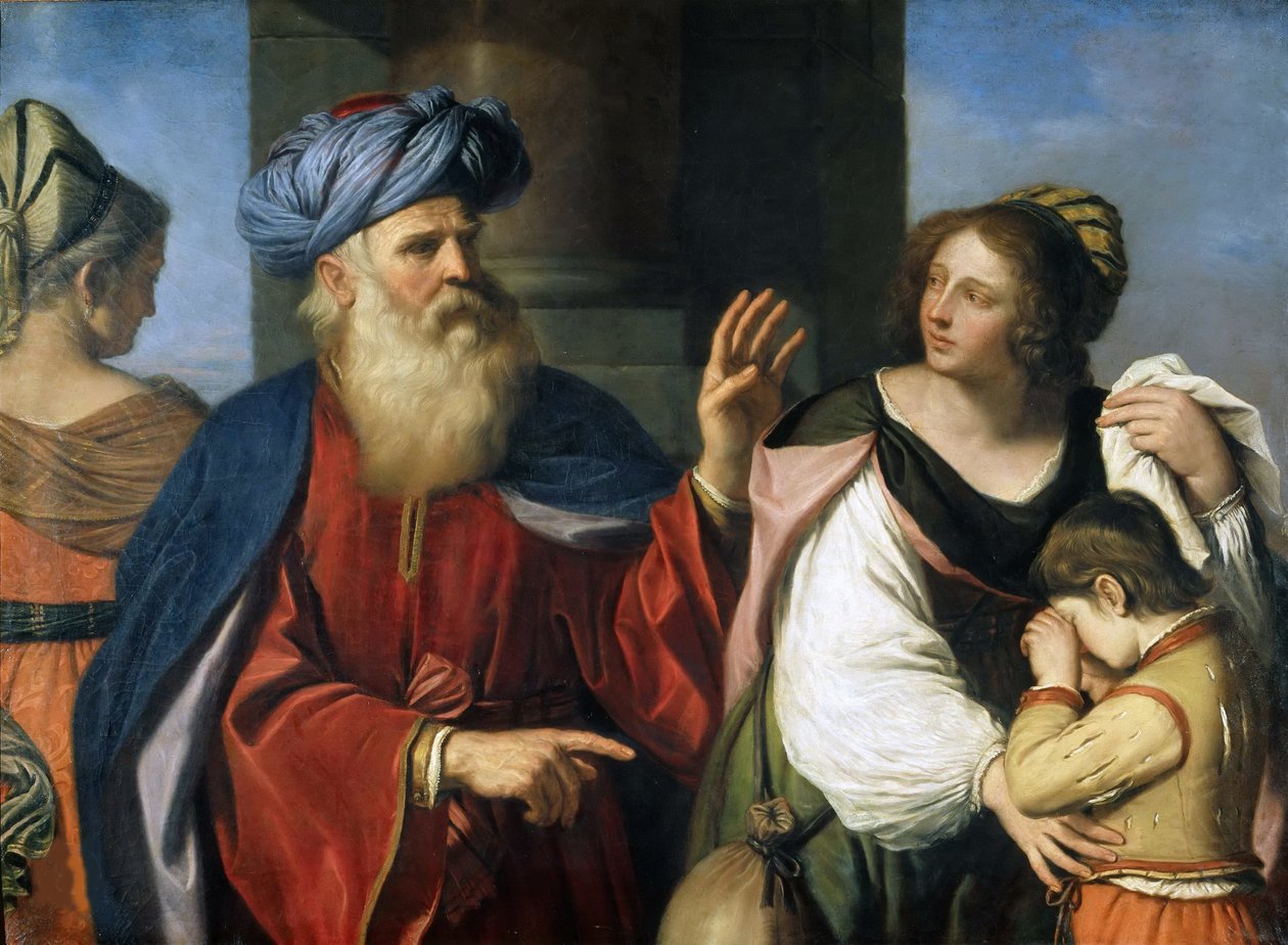 Abraham Casting out Hagar and Ishmael, 1657 by Guercino