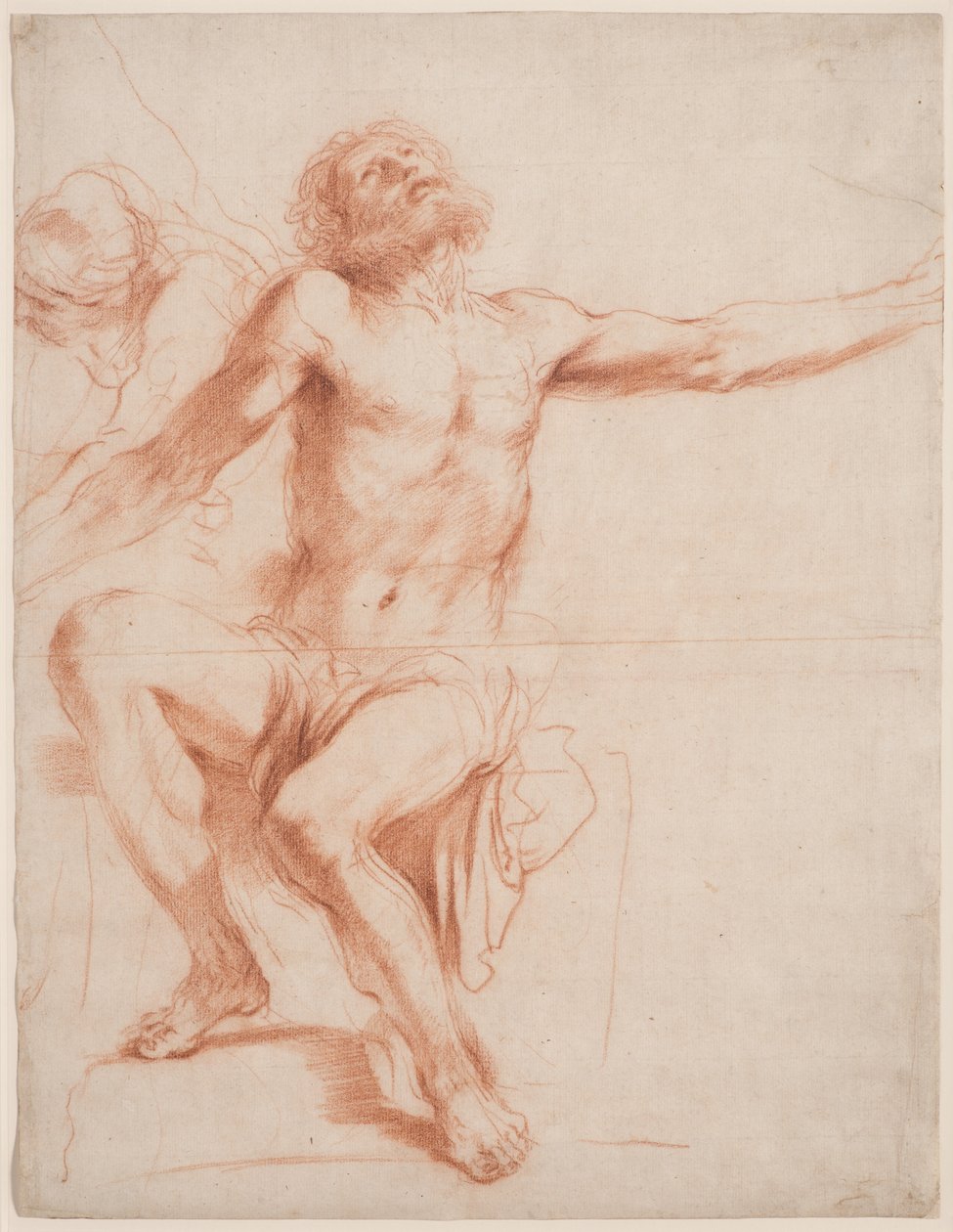 Seated Male Figure by Guercino