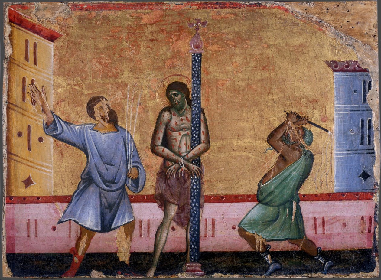 The Flagellation of Christ by Guido da Siena