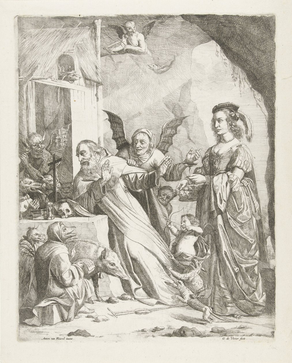 The Temptation of St. Anthony by Guillaume Duvivier