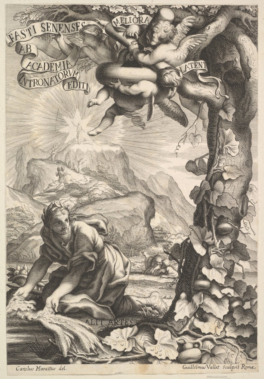 Frontispiece of Fasti Senenses, 1645-1704 by Guillaume Vallet