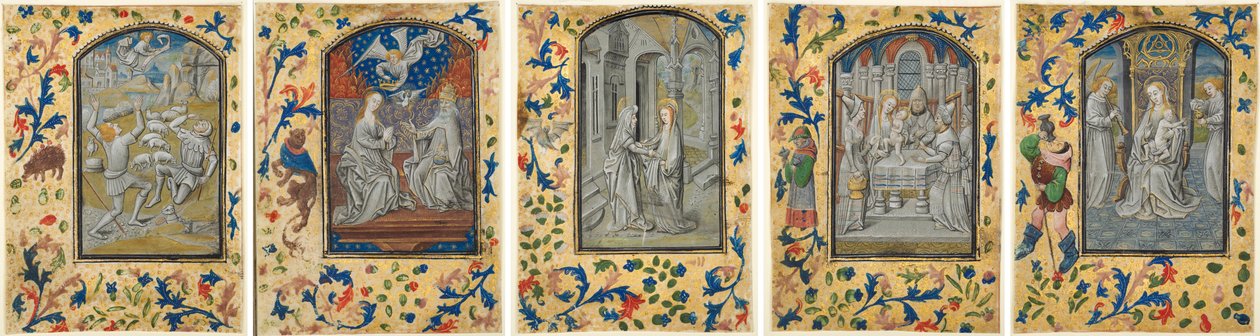 Leaves from a Book of Hours by Guillaume Vrelant