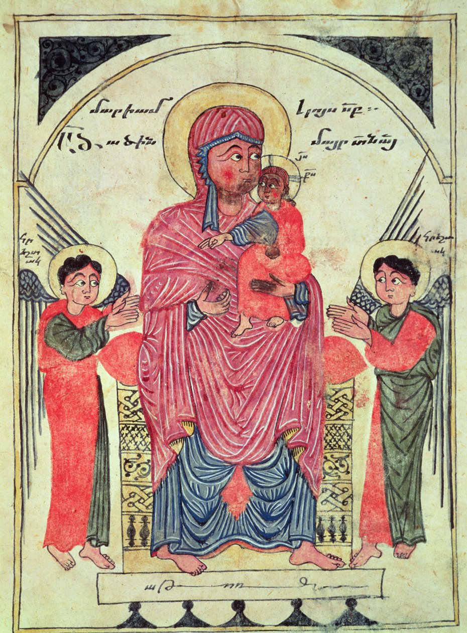 Virgin and Child with Angels, from a Gospel by Guirages