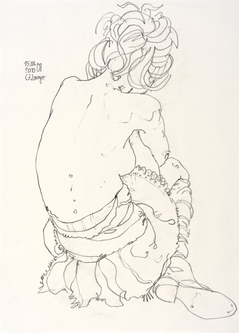 Female Nude, At the Edge of Time by Gunter Langer