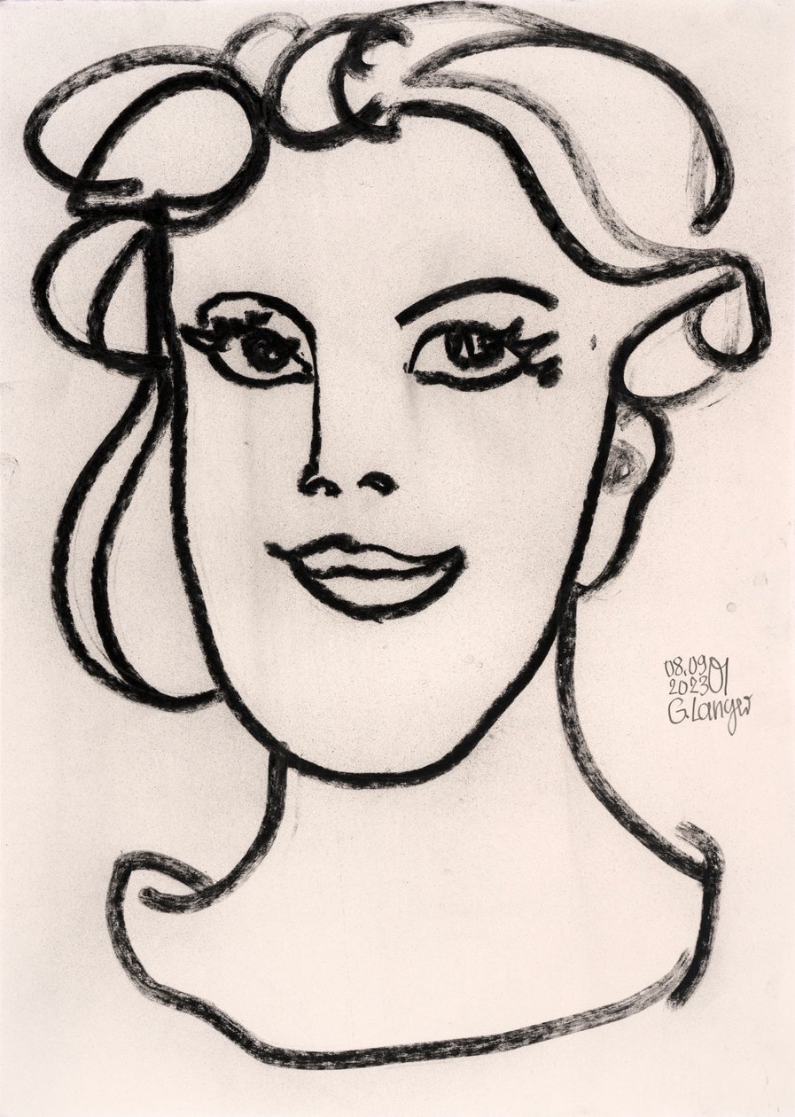 Minimalist Female Portrait by Gunter Langer