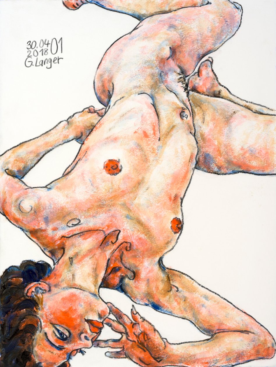 Reclining Nude, Soft Melody by Gunter Langer