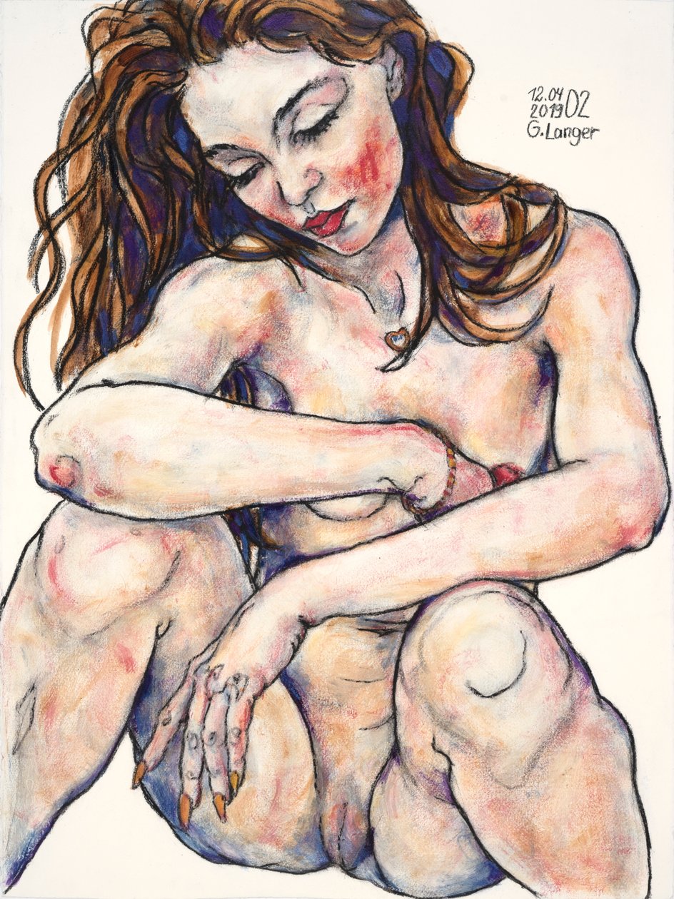 Female Nude, Intoxication by Gunter Langer