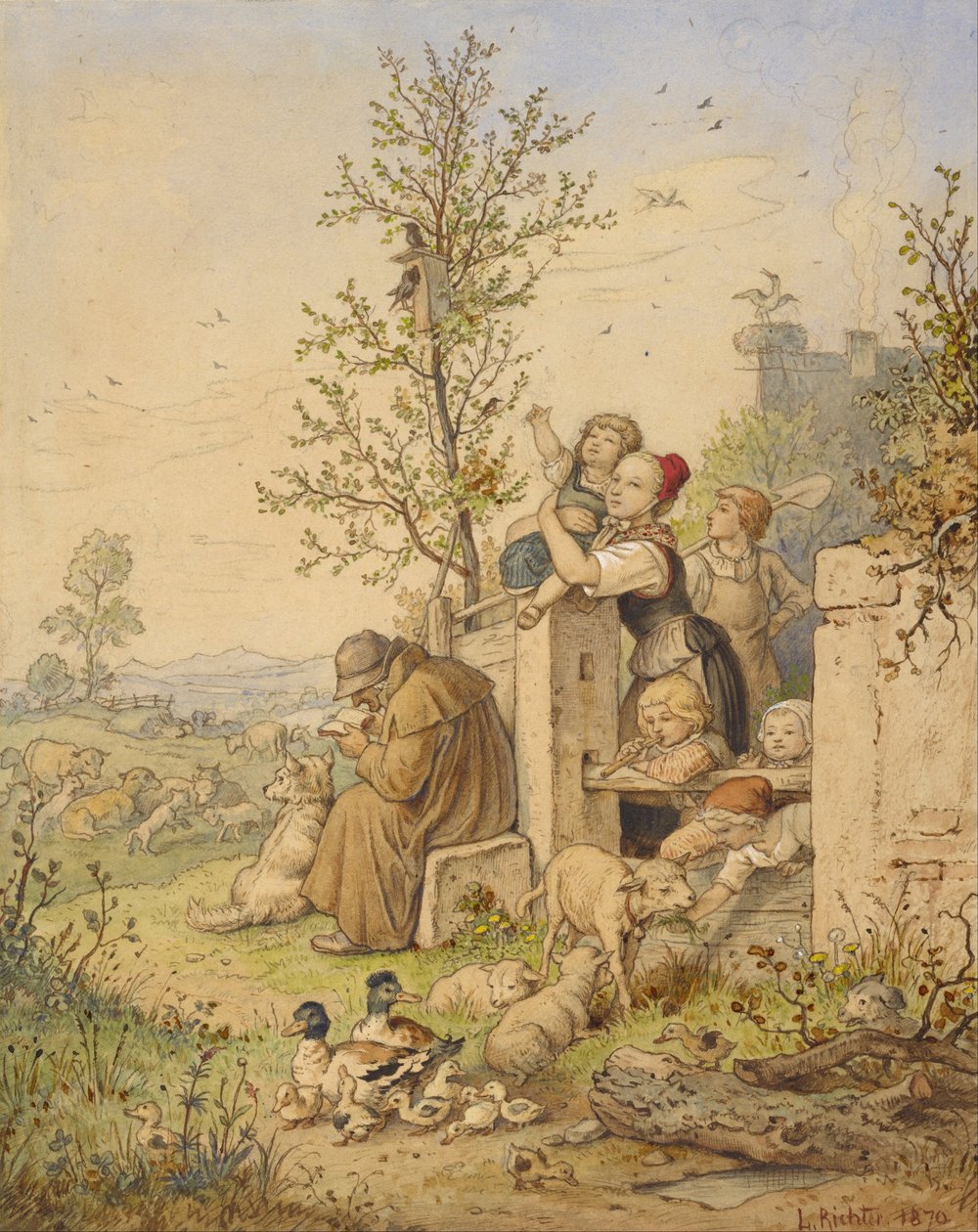Spring Has Arrived by Gustav Karl Ludwig Richter