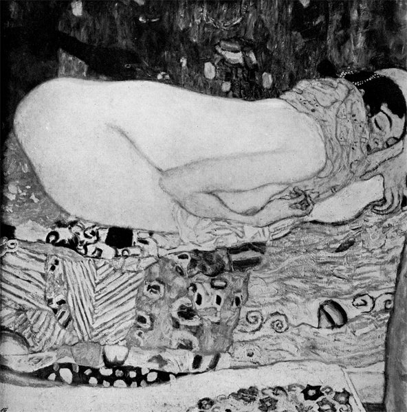 Portrait of Ria Munk, Greek Mythological Character Leda (from the Story of Leda and the Swan) by Gustav Klimt
