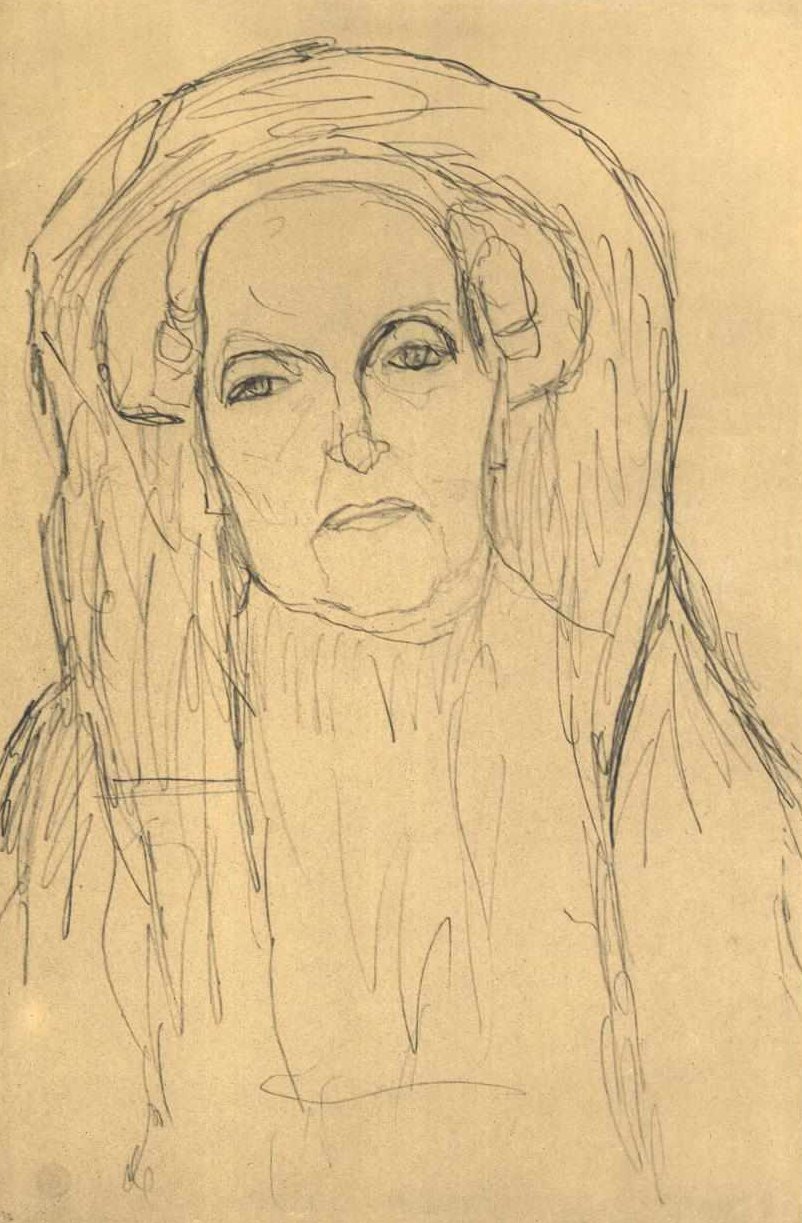 Bust of an Old Woman by Gustav Klimt