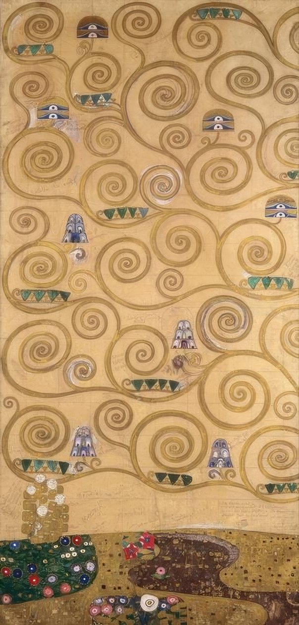 The Tree of Life (left outer part) by Gustav Klimt