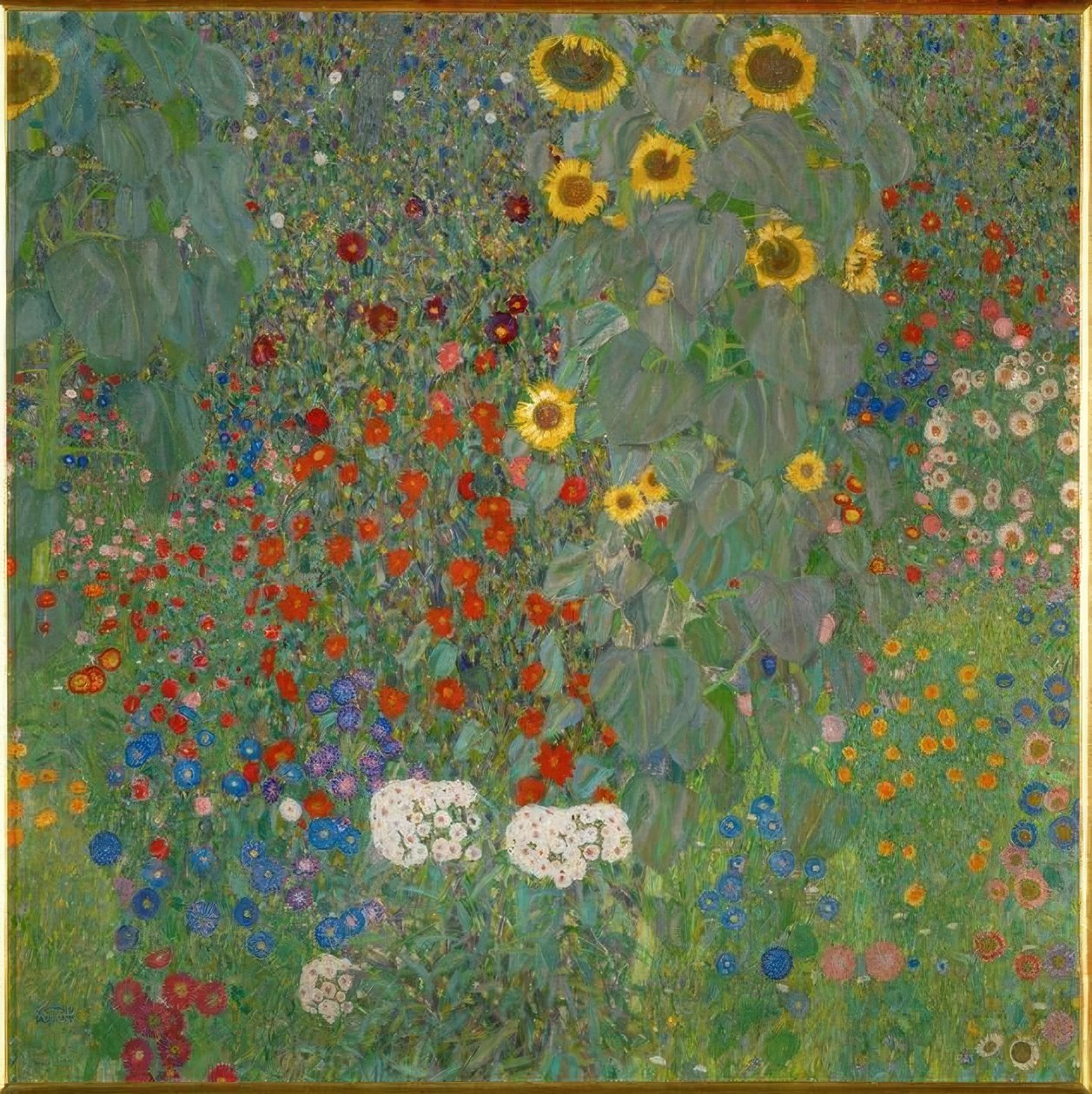 Garden with Sunflowers by Gustav Klimt