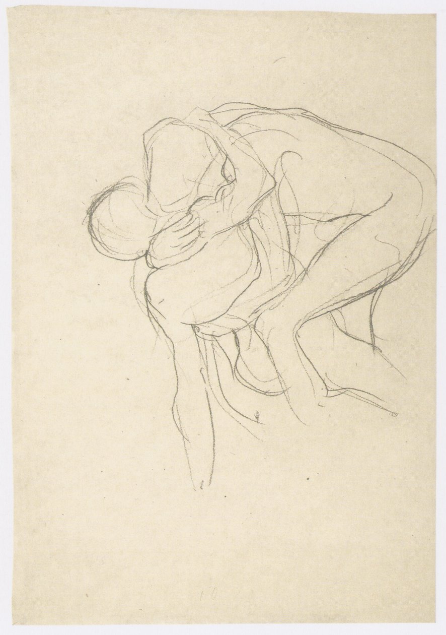 Wrestlers by Gustav Klimt