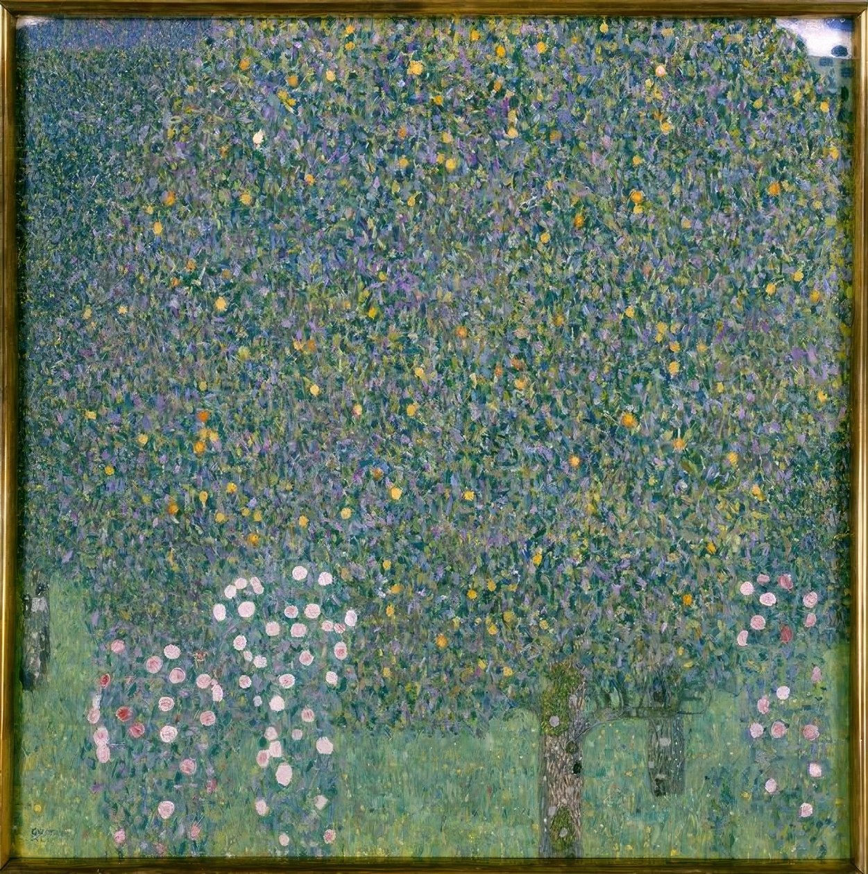Rose Bushes Under Trees by Gustav Klimt