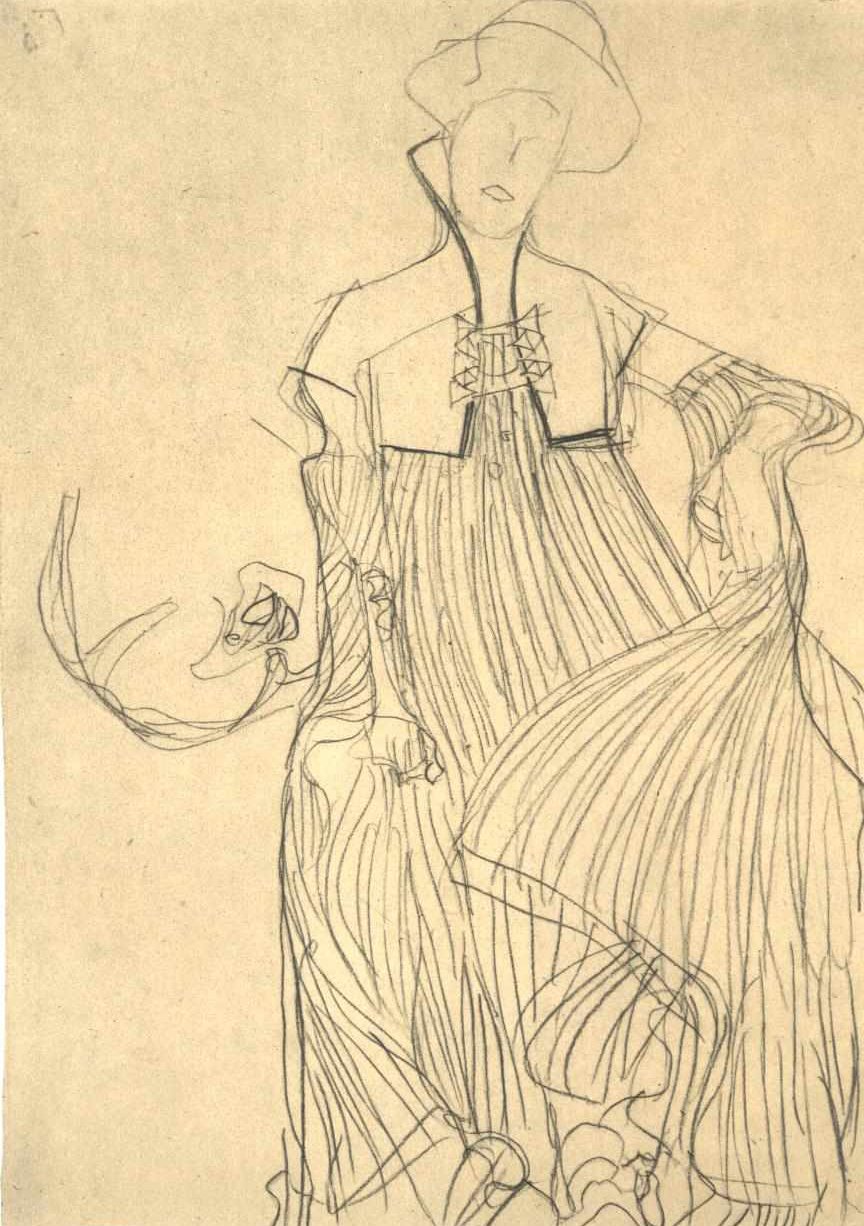 Seated Woman from the Front 002 by Gustav Klimt