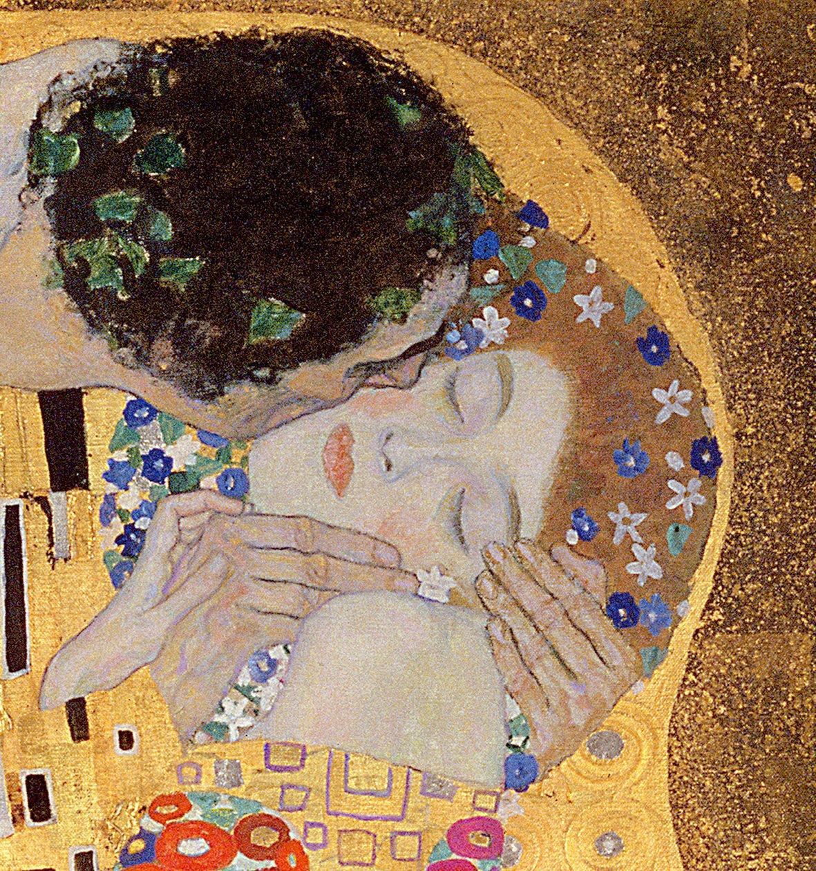 The Kiss, 1907-08 (detail) by Gustav Klimt