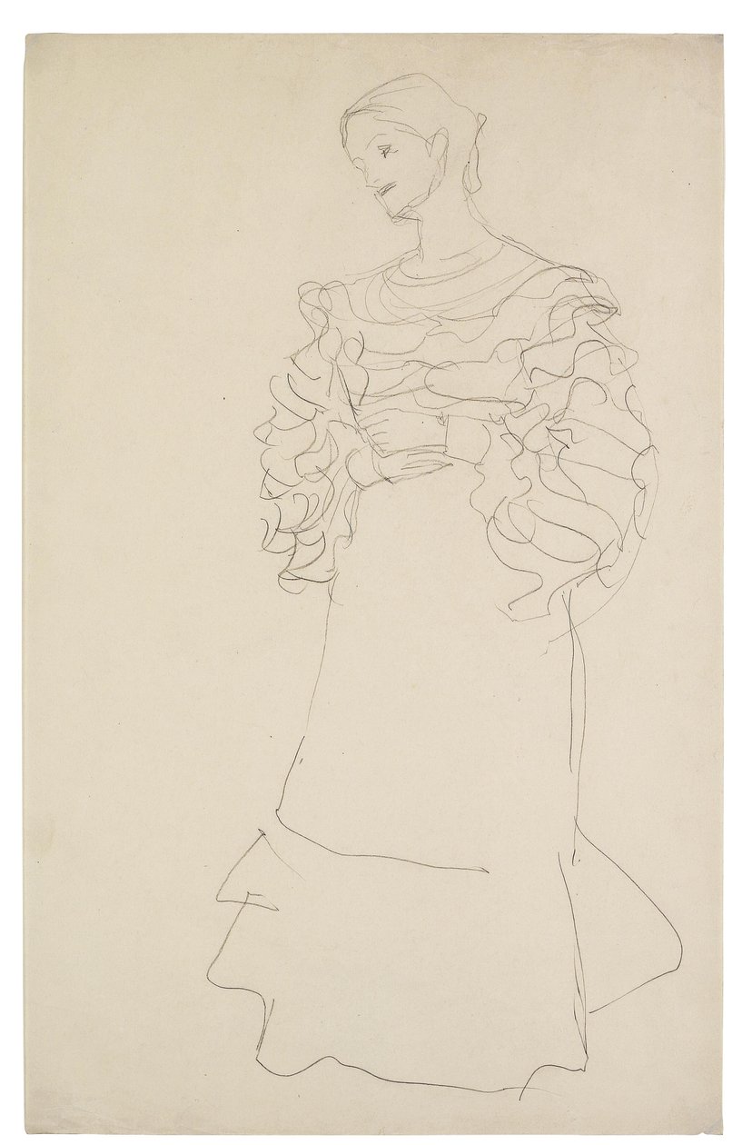 Portrait of Magda Mautner-Markhof Study by Gustav Klimt