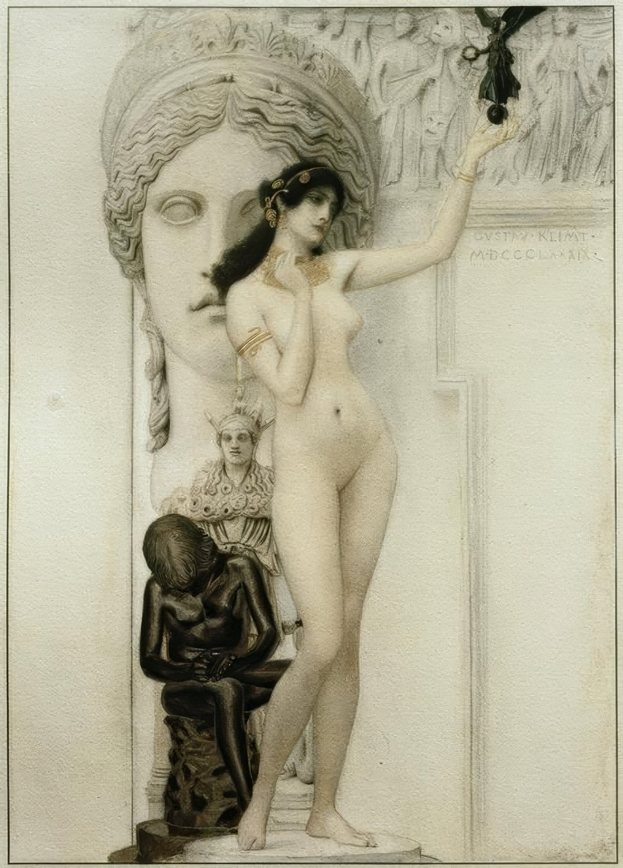 Allegory of Sculpture by Gustav Klimt