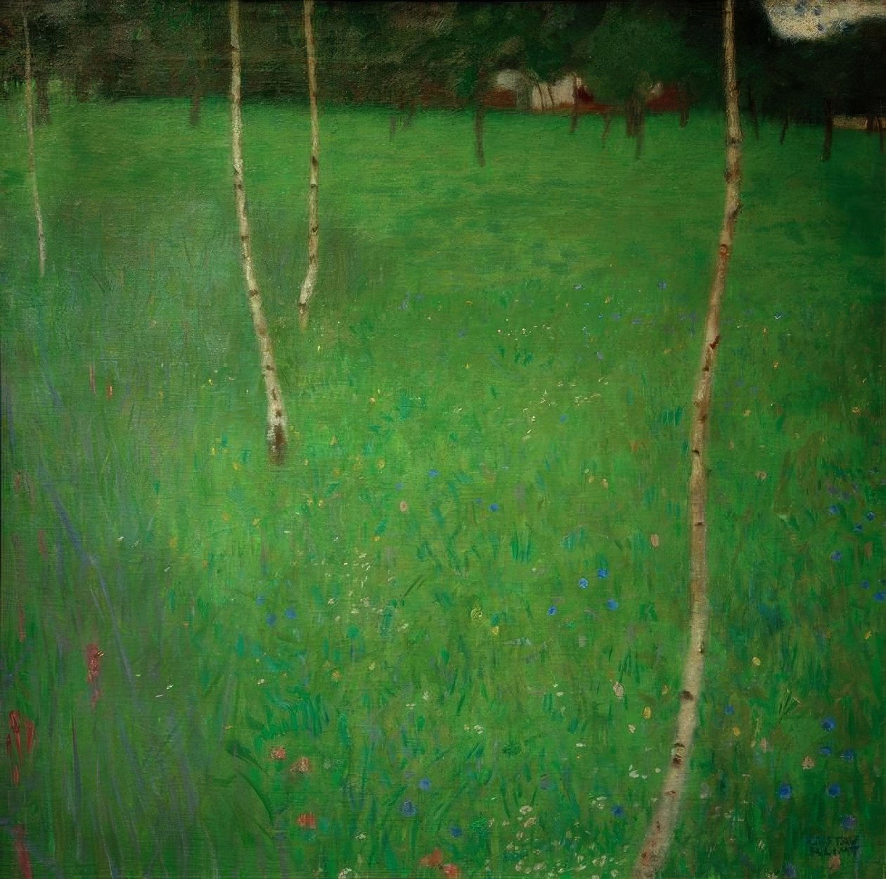 Farmhouse with Birches by Gustav Klimt