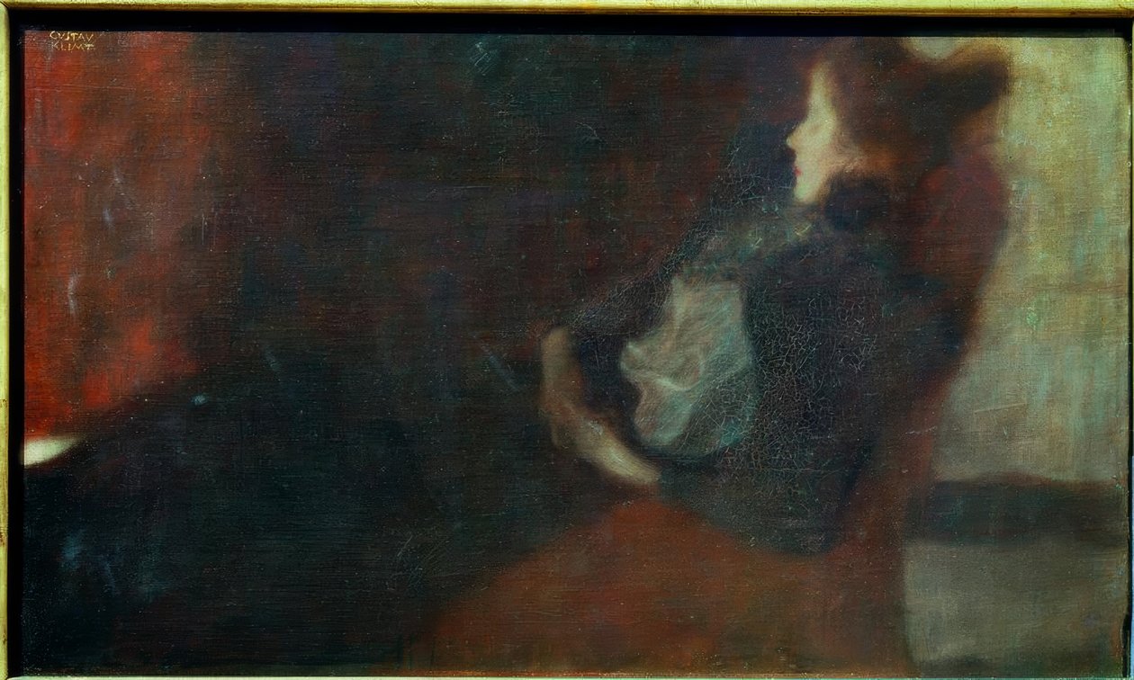 Lady by the Fireplace by Gustav Klimt