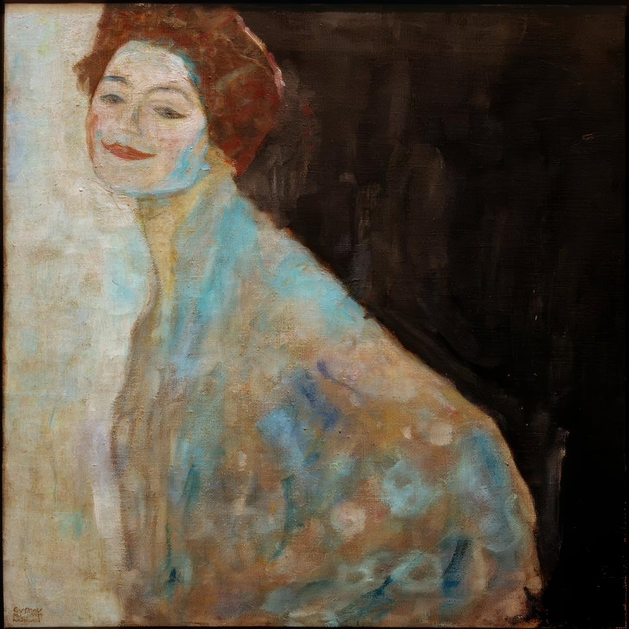 Portrait of a Lady in White by Gustav Klimt